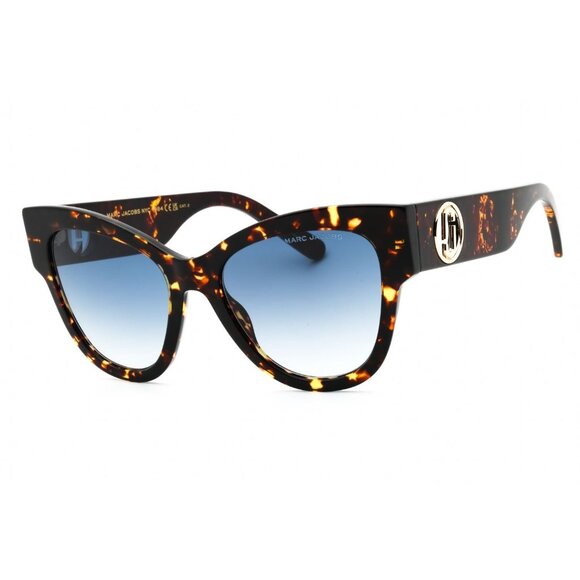 A-72. Marc Jacobs Cat Eye Sunglasses Dark Havana Blue Gradient 697/S - Picture 1 of 1